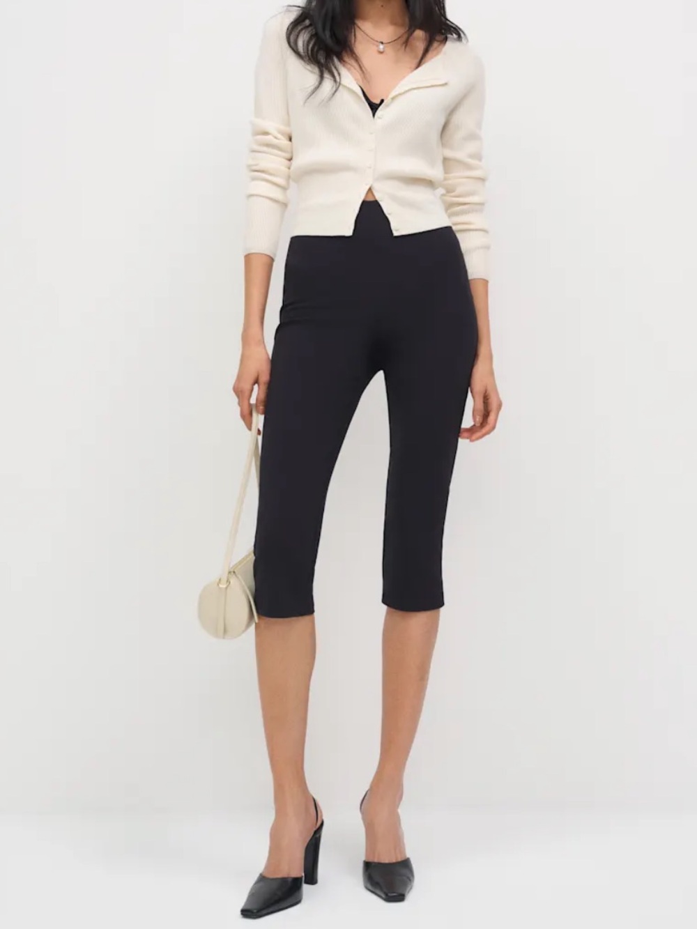 INC Classic Black Stretch Twill Capri Pants EUC - Picture 7 of 7